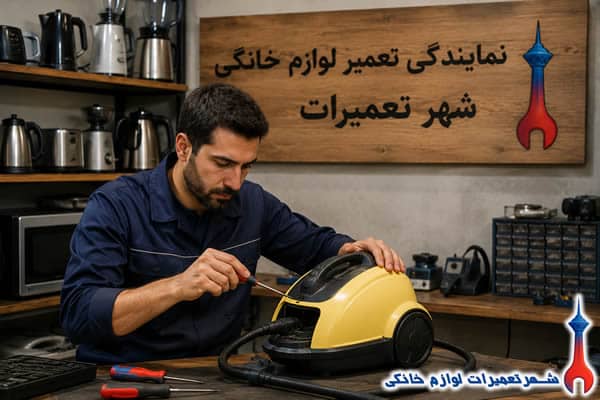 متخصص مجرب شهر تعمیرات حین تعمیر بخارشوی