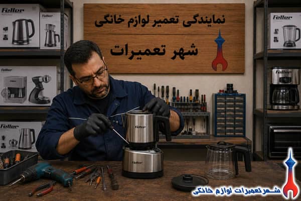 تکنسین در حال بررسی چای ساز فلر