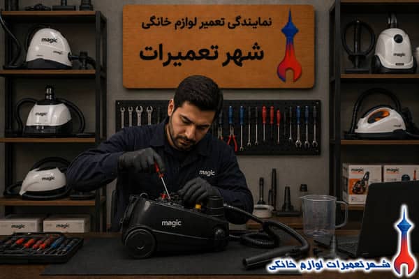 بررسی قطعات داخلی بخارشوی مجیک