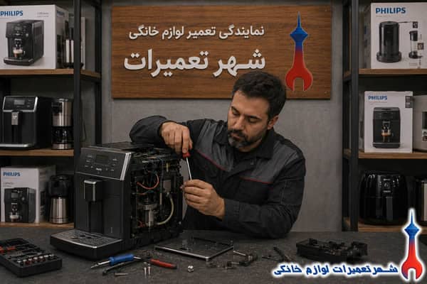 عیب‌یابی تخصصی اسپرسوساز فیلیپس توسط تکنسین