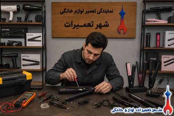 تعمیرکار در حال تعمیر اتو مو پرینسلی