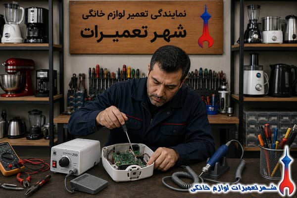 تعمیرکار نمایندگی در حال تعمیر سوهان برقی