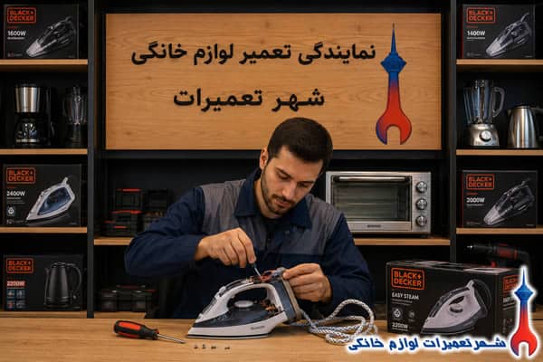 تکنسین در حال بررسی اتو بخار بلک اند دکر