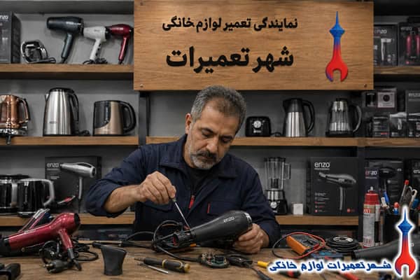 عیب یابی تخصصی سشوار انزو توسط تکنسین