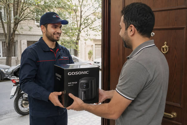 تحویل هواپز به مشتری توسط پیک شهر تعمیرات