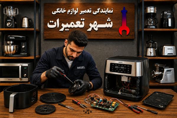 تعمیرکار در حال بررسی و تعمیر هواپز میگل Migel