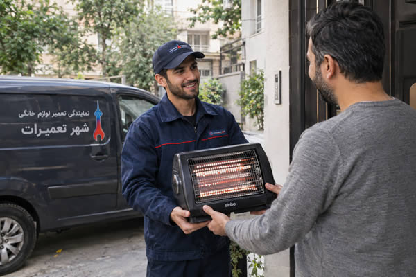 پیک شهر تعمیرات درحال تحویل بخاری برقی
